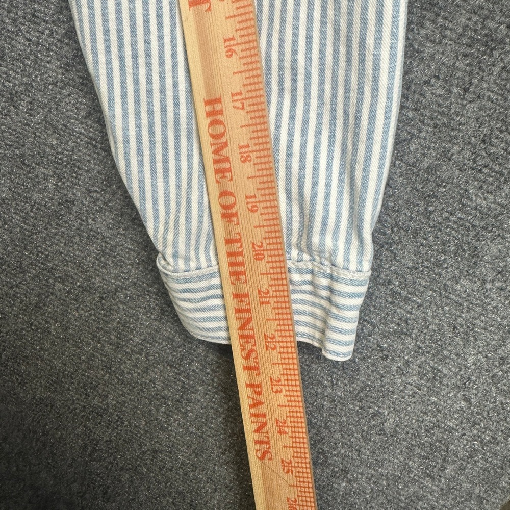 Levis Trucker Jacket Mens XL Blue White Railroad Stripe Denim Coat‎ Casual - Picture 9 of 11